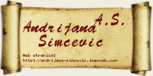 Andrijana Simčević vizit kartica